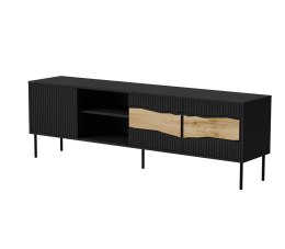 Cama MEBLE Szafka RTV INSERTO 3D1W 190x40x61,5 czarny + LED