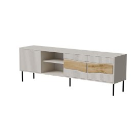 Cama MEBLE Szafka RTV INSERTO 3D1W 190x40x61,5 kaszmir + LED