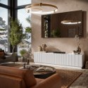 Cama MEBLE Szafka RTV LIVERTI 200x42x48 biały