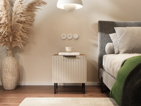 Cama MEBLE Szafka nocna 2szt ALMERA 50x42x44 orzech/kaszmir