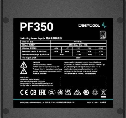 DEEPCOOL Zasilacz DeepCool PF350 350W 80 Plus