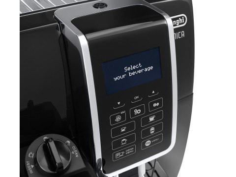 DeLonghi Ekspres ciśnieniowy automatyczny DeLonghi Dinamica ECAM 350.55.B (1450W; kolor czarny) (WYPRZEDAŻ)