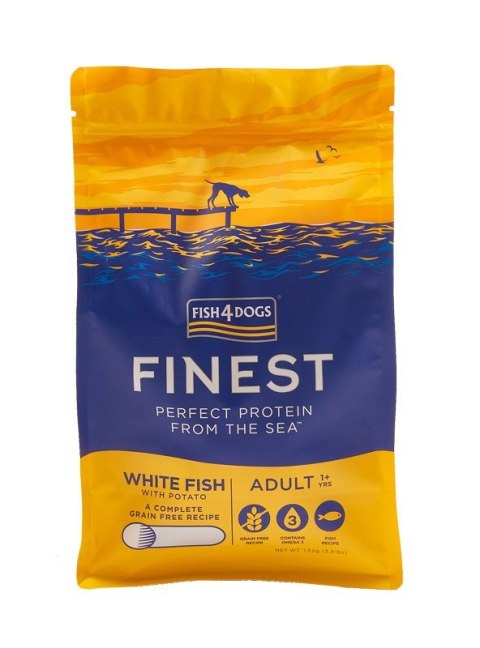 FISH4DOGS Fish4Dogs Finest Ocean White Fish Małe Rasy 1,5kg