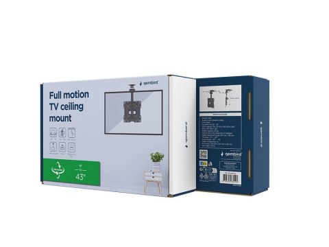GEMBIRD GEMBIRD UCHWYT SUFITOWY DO TELEWIZORA Z PEŁNYM ZAKRESEM RUCHU (REGULOWANY), 19" - 43"