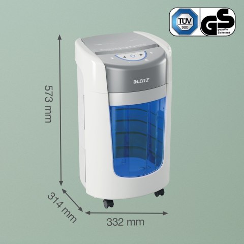 LEITZ Niszczarka Leitz IQ OptiMax Home Office 225, 15l, P5, 6 kartek, Automatyczny Start/Stop, Funkcja cofania, Obrotowy pojemnik - 33