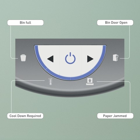 LEITZ Niszczarka Leitz IQ OptiMax Home Office 225, 15l, P5, 6 kartek, Automatyczny Start/Stop, Funkcja cofania, Obrotowy pojemnik - 33
