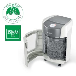 LEITZ Niszczarka Leitz IQ OptiMax Small Office 350, 22l, P5, 8 kartek, Automatyczny Start/Stop, Funkcja cofania, Obrotowy pojemnik - 3
