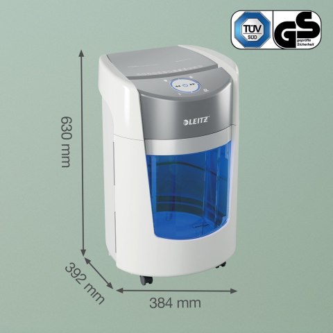 LEITZ Niszczarka Leitz IQ OptiMax Small Office 350, 22l, P5, 8 kartek, Automatyczny Start/Stop, Funkcja cofania, Obrotowy pojemnik - 3