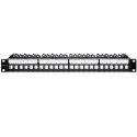 Qoltec QOLTEC PATCH PANEL DO SZAF RACK 19" | 24 PORTY | 1U | UTP | CZARNY
