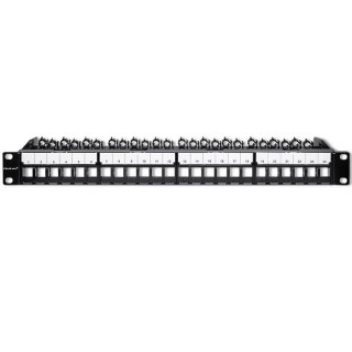 Qoltec QOLTEC PATCH PANEL DO SZAF RACK 19" | 24 PORTY | 1U | UTP | CZARNY