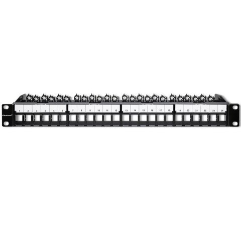 Qoltec QOLTEC PATCH PANEL DO SZAF RACK 19" | 24 PORTY | 1U | UTP | CZARNY