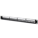 Qoltec QOLTEC PATCH PANEL DO SZAF RACK 19" | 24 PORTY | 1U | UTP | CZARNY
