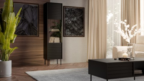 Cama MEBLE Witryna CORTINA 53x40x182 czarny