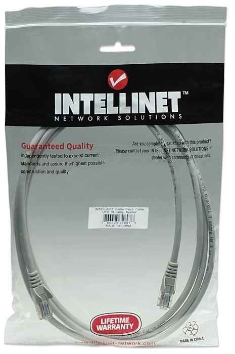 Intellinet INTELLINET PATCHCORD CAT5E UTP 2M SZARY 100% MIEDŹ 318976
