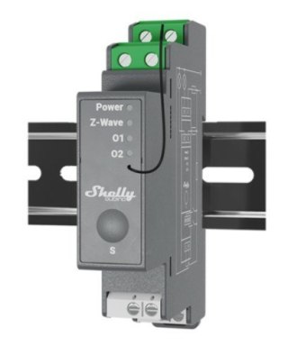 Shelly Shelly 2-kanałowy przekaźnik na szynę DIN Shelly Qubino Pro 2