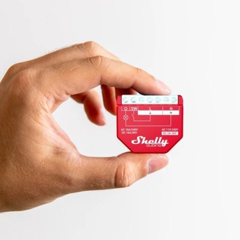 Shelly Shelly Qubino Wave 1PM - 1-kanałowy przekaźnik dopuszkowy/sterownik Z-Wave 230 V z pomiarem mocy