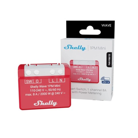 Shelly Shelly Wave 1PM Mini LR Element wykonawczy Z-Wave