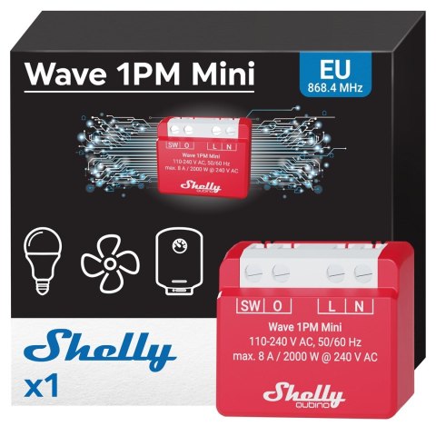 Shelly Shelly Wave 1PM Mini LR Element wykonawczy Z-Wave