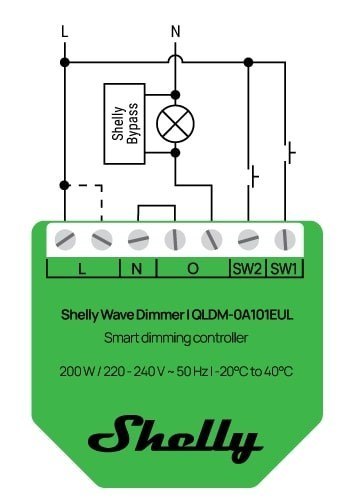 Shelly Inteligentny ściemniacz światła Shelly Wave Dimmer EU LR