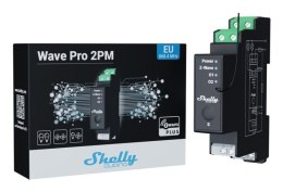 Shelly Shelly Wave Pro 2PM 2-kanałowy przekaźnik na szynę DIN z pomiarem energii Shelly Qubino