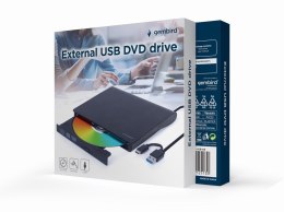 GEMBIRD GEMBIRD ZEWNĘTRZNA NAGRYWARKA DVD 8X, CD 24X USB 3.1 SLIM CZARNA