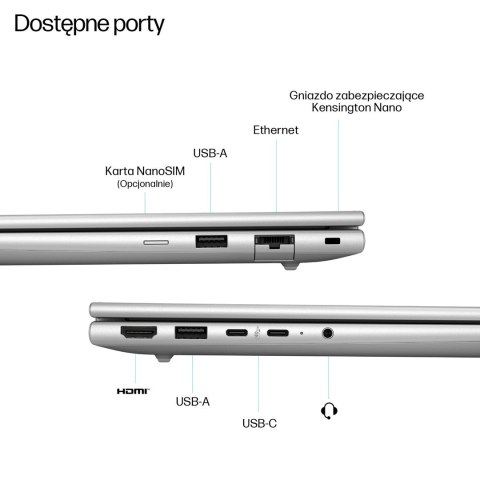 Hewlett-Packard HP EliteBook 6 G1a Ryzen AI 5 340 14.0"WUXGA IPS 300nits AG 16GB DDR5 5600 SSD512 5MP+IR Radeon 840M W11Pro Pike Silver aluminiu
