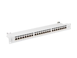 Lanberg LANBERG PATCH PANEL 24 PORT 1U 19" KAT.7 FTP SZARY PPS7-1024-S
