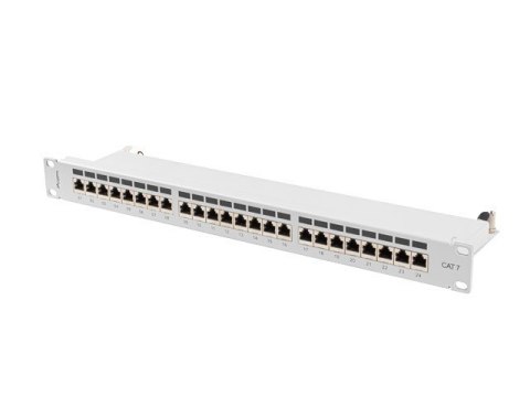 Lanberg LANBERG PATCH PANEL 24 PORT 1U 19" KAT.7 FTP SZARY PPS7-1024-S