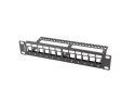 Lanberg LANBERG PATCH PANEL PUSTY 12 PORT 1U 10" Z ORGANIZEREM DO MODUŁÓW KEYSTONE CZARNY PPKS-9112-B