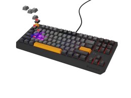 GENESIS KLAWIATURA DLA GRACZY GENESIS THOR 230 TKL ANCHOR GRAY NEGATIVE US RGB MECHANICZNA OUTEMU RED