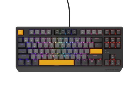 GENESIS KLAWIATURA DLA GRACZY GENESIS THOR 230 TKL ANCHOR GRAY NEGATIVE US RGB MECHANICZNA OUTEMU RED