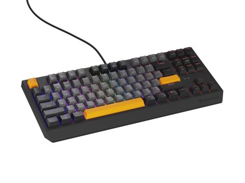 GENESIS KLAWIATURA DLA GRACZY GENESIS THOR 230 TKL ANCHOR GRAY NEGATIVE US RGB MECHANICZNA OUTEMU RED