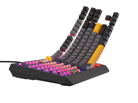 GENESIS KLAWIATURA DLA GRACZY GENESIS THOR 230 TKL ANCHOR GRAY NEGATIVE US RGB MECHANICZNA OUTEMU RED