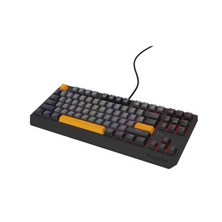 GENESIS KLAWIATURA DLA GRACZY GENESIS THOR 230 TKL ANCHOR GRAY NEGATIVE US RGB MECHANICZNA OUTEMU RED