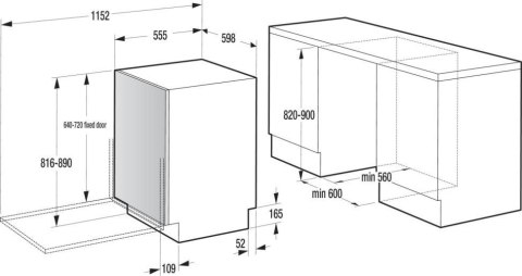 Gorenje Zmywarka do zabudowy GORENJE GV16D5