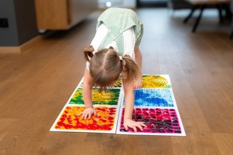 Tullo Tullo 701 Ścieżka sensoryczna - sensoryczne płytki z cieczą fakturowe 30x30cm 4 szt.
