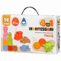 Tullo Tullo Klocki sensoryczne, pojazdy, piłki - zestaw edukacyjny Montessori 14 szt.