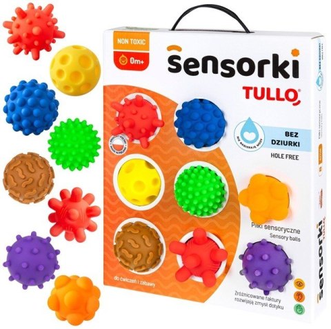 Tullo Tullo Piłeczki sensoryczne Sensorki 8 szt. Bez dziurki