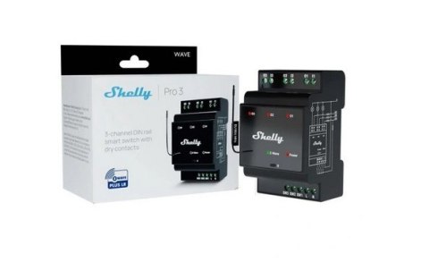 Shelly Shelly Qubino Wave Pro 3 3-kanałowy Przekaźnik Na Szynę Din Z-wave