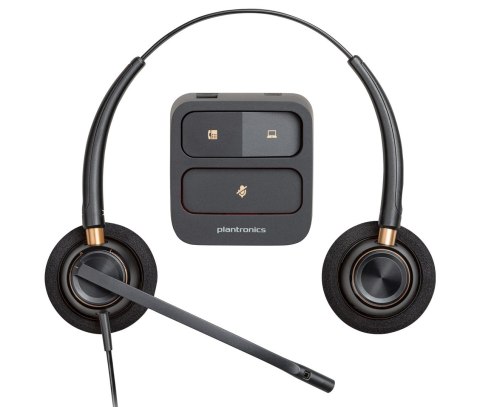 POLY Słuchawki Poly EncorePro HW520 Binaural Wired Headset, USB-A, Black