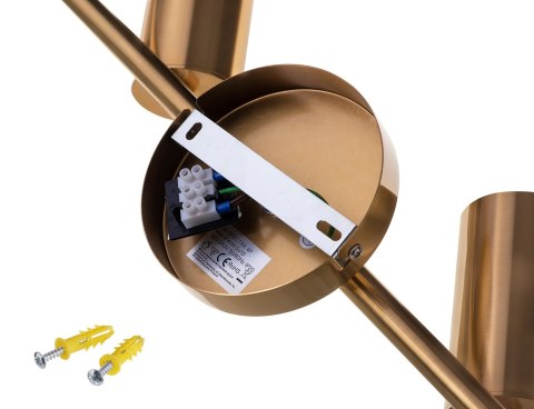 Activejet Listwa reflektorowa poczwórna złota sufitowa ścienna Activejet SPECTRA kinkiet GU10 do salonu