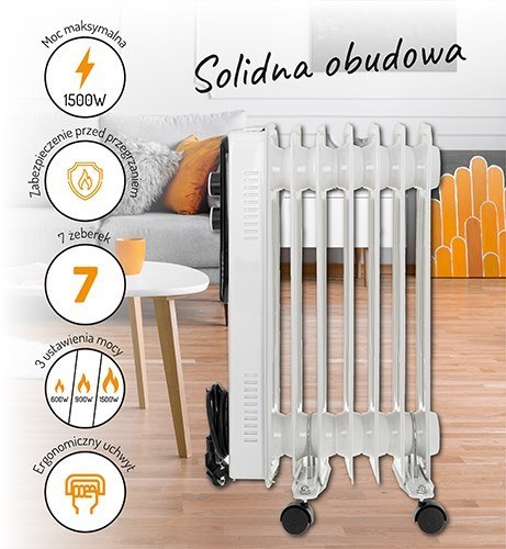 Adler Grzejnik olejowy ADLER AD 7815 7 żeberek