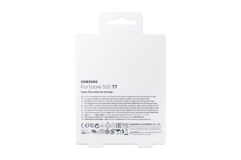 Samsung Dysk zewnętrzny SSD Samsung T7 (1TB; USB 3.2; szary; MU-PC1T0T/WW)