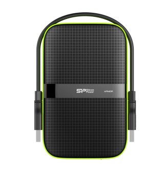 Silicon Power Dysk zewnętrzny HDD Silicon Power Armor A60 (4TB; 2.5"; USB 3.2; 5400 obr/min; Green-Black; SP040TBPHDA60S3K)