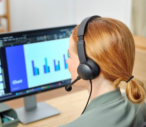 Trust Zestaw słuchawkowy Trust HS-260 ENC Black