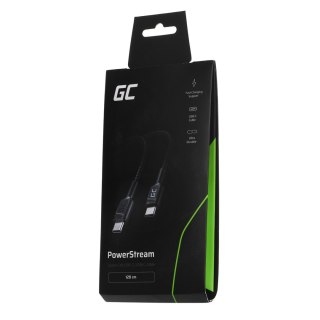 Green Cell GREEN CELL KABEL KABGC30 GC POWERSTREAM USB-C - USB-C 120CM, POWER DELIVERY 60W, ULTRA CHARGE, QC 3.0