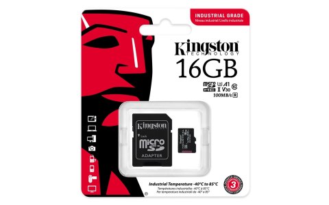 Kingston KINGSTON microSDHC 16GB Industrial C10 A1 pSLC Card