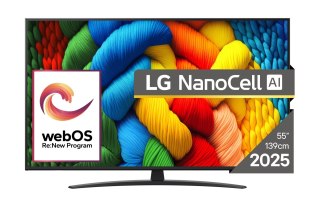LG Telewizor LG NanoCell 55NANO81A3A 55'' 4K Ultra HD WebOS Dolby Digital DVB-T2 Czarny
