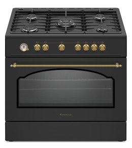 Ravanson Kuchnia gazowo elektryczna Ravanson Retro KWGE-90AR (czarny)