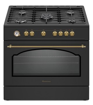 Ravanson Kuchnia gazowo elektryczna Ravanson Retro KWGE-90AR (czarny)